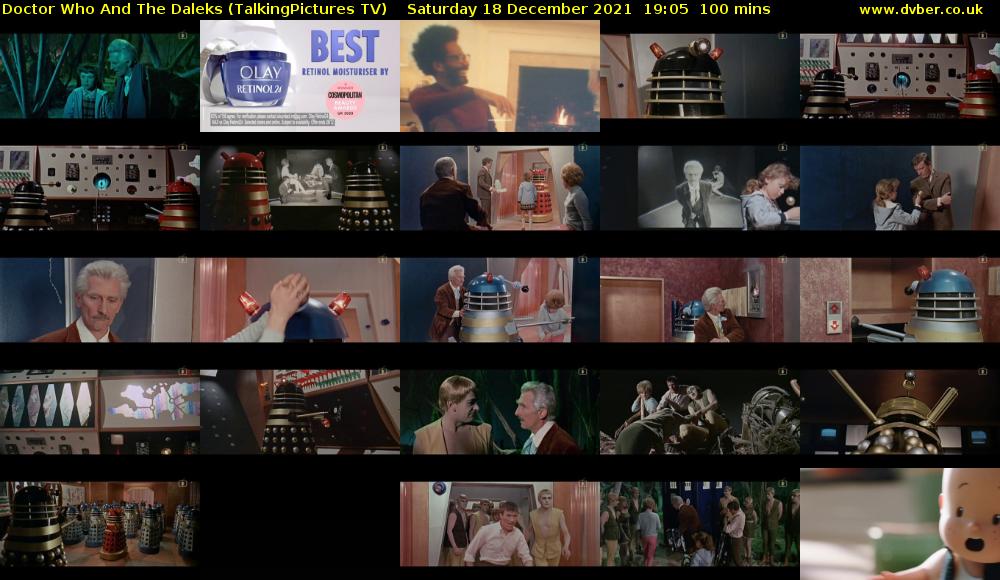 Doctor Who And The Daleks (TalkingPictures TV) Saturday 18 December 2021 19:05 - 20:45