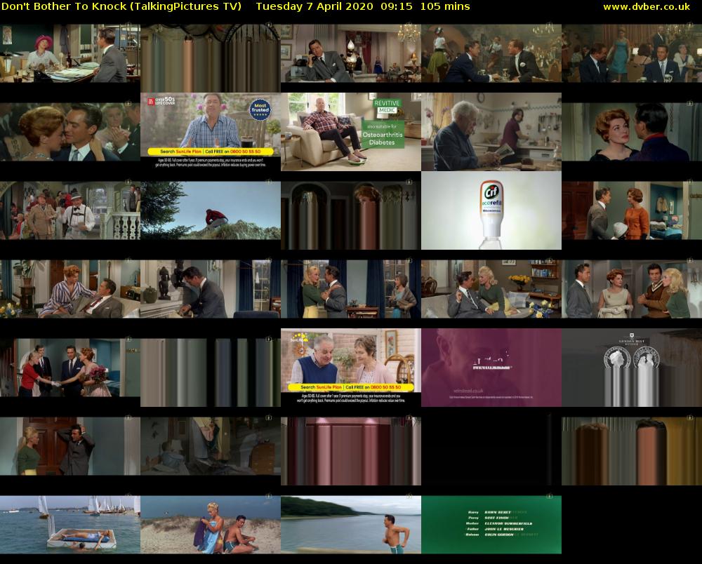 Don't Bother To Knock (TalkingPictures TV) Tuesday 7 April 2020 09:15 - 11:00
