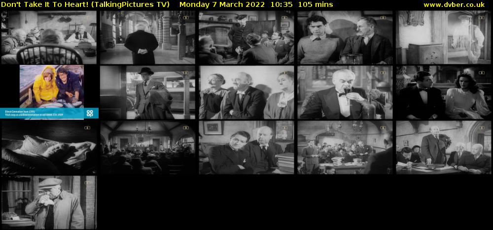Don't Take It To Heart! (TalkingPictures TV) Monday 7 March 2022 10:35 - 12:20