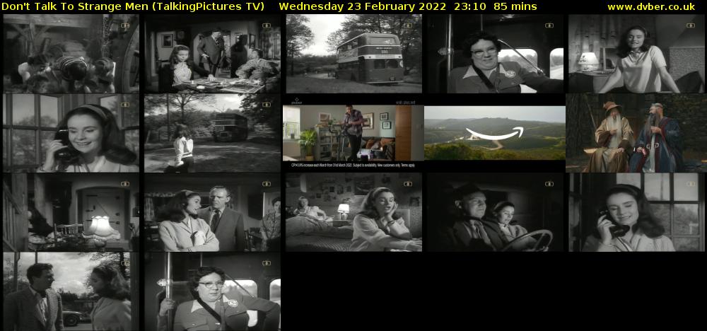 Don't Talk To Strange Men (TalkingPictures TV) Wednesday 23 February 2022 23:10 - 00:35