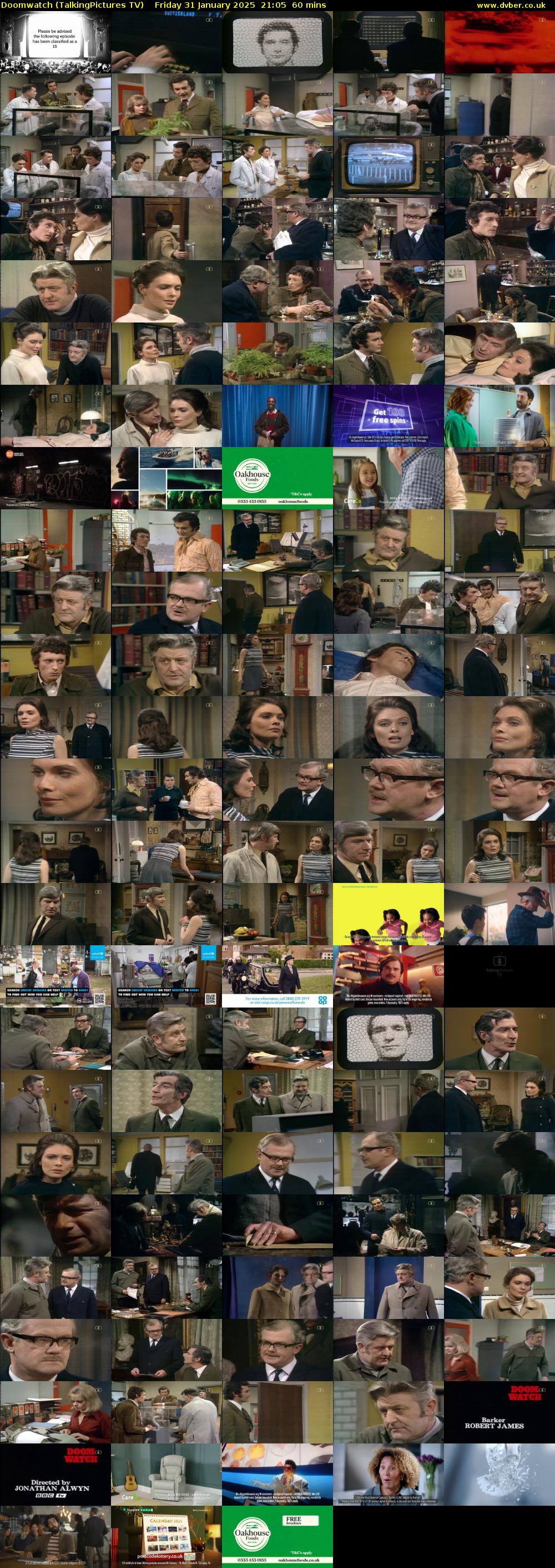 Doomwatch (TalkingPictures TV) Friday 31 January 2025 21:05 - 22:05