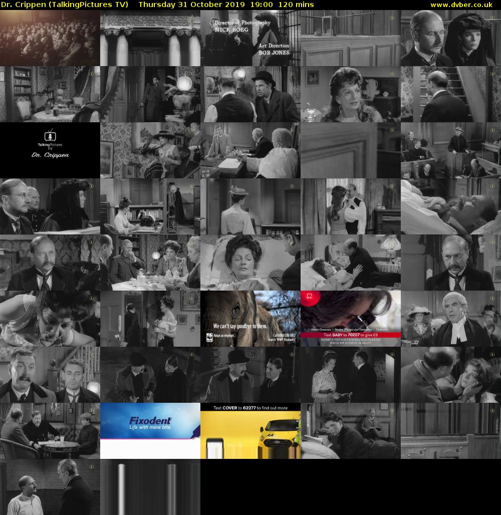 Dr. Crippen (TalkingPictures TV) Thursday 31 October 2019 19:00 - 21:00