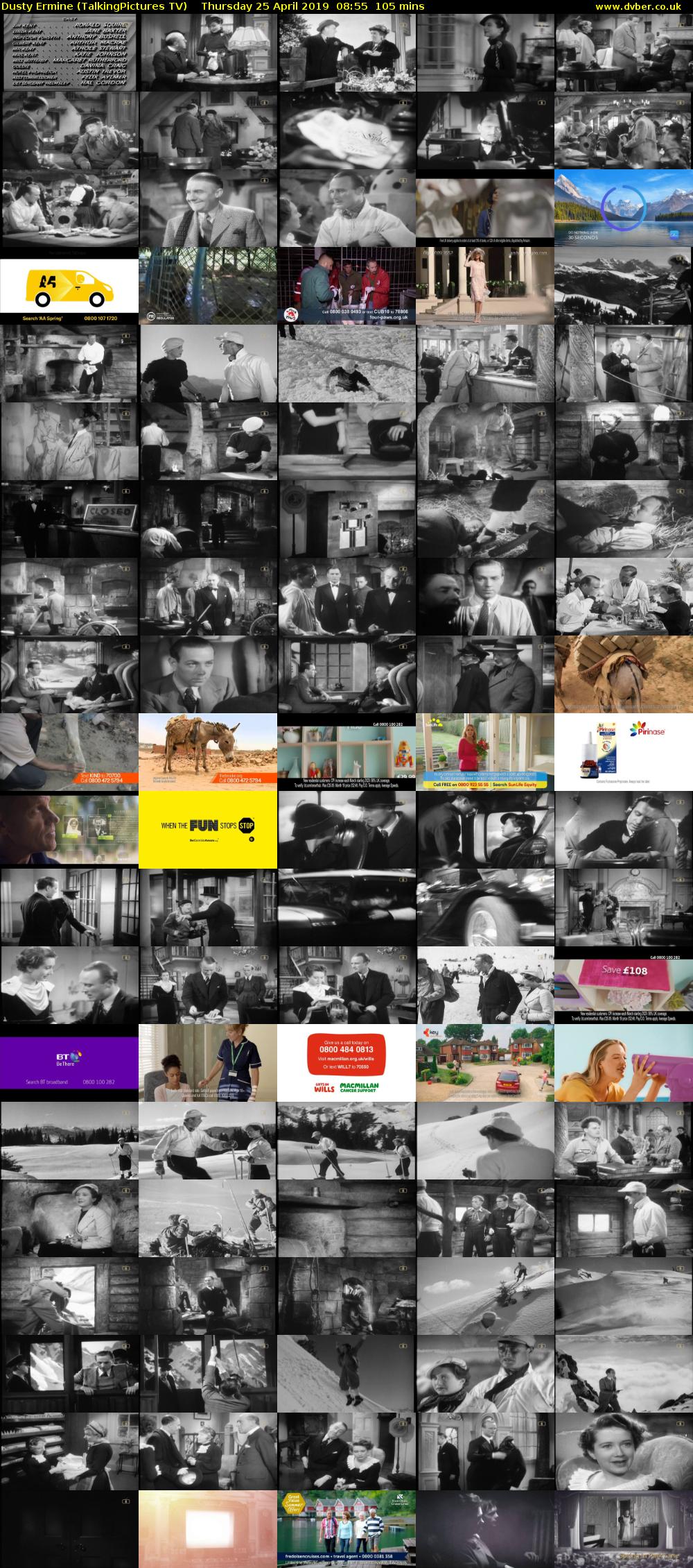 Dusty Ermine (TalkingPictures TV) Thursday 25 April 2019 08:55 - 10:40