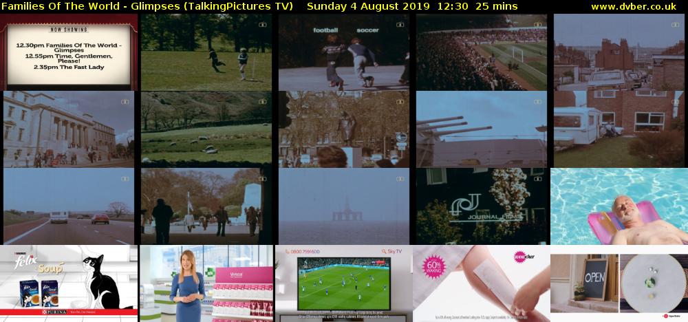 Families Of The World - Glimpses (TalkingPictures TV) Sunday 4 August 2019 12:30 - 12:55