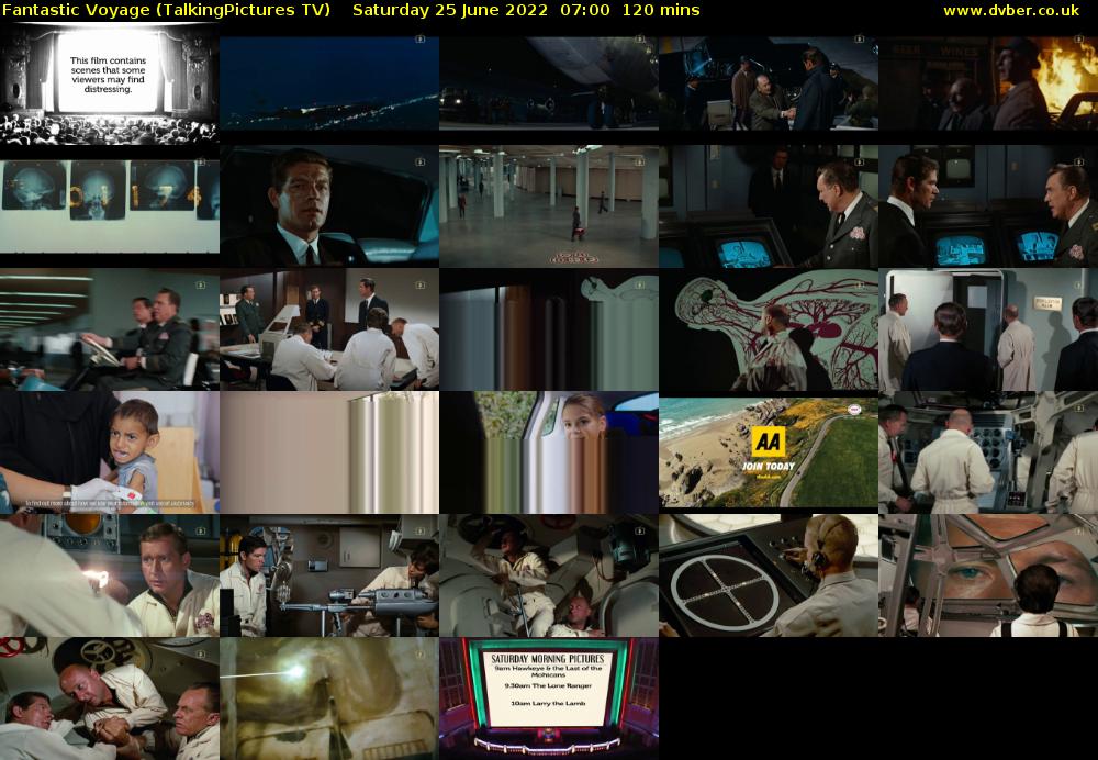 Fantastic Voyage (TalkingPictures TV) Saturday 25 June 2022 07:00 - 09:00
