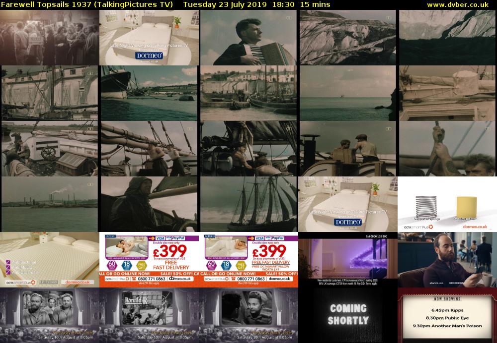 Farewell Topsails 1937 (TalkingPictures TV) Tuesday 23 July 2019 18:30 - 18:45