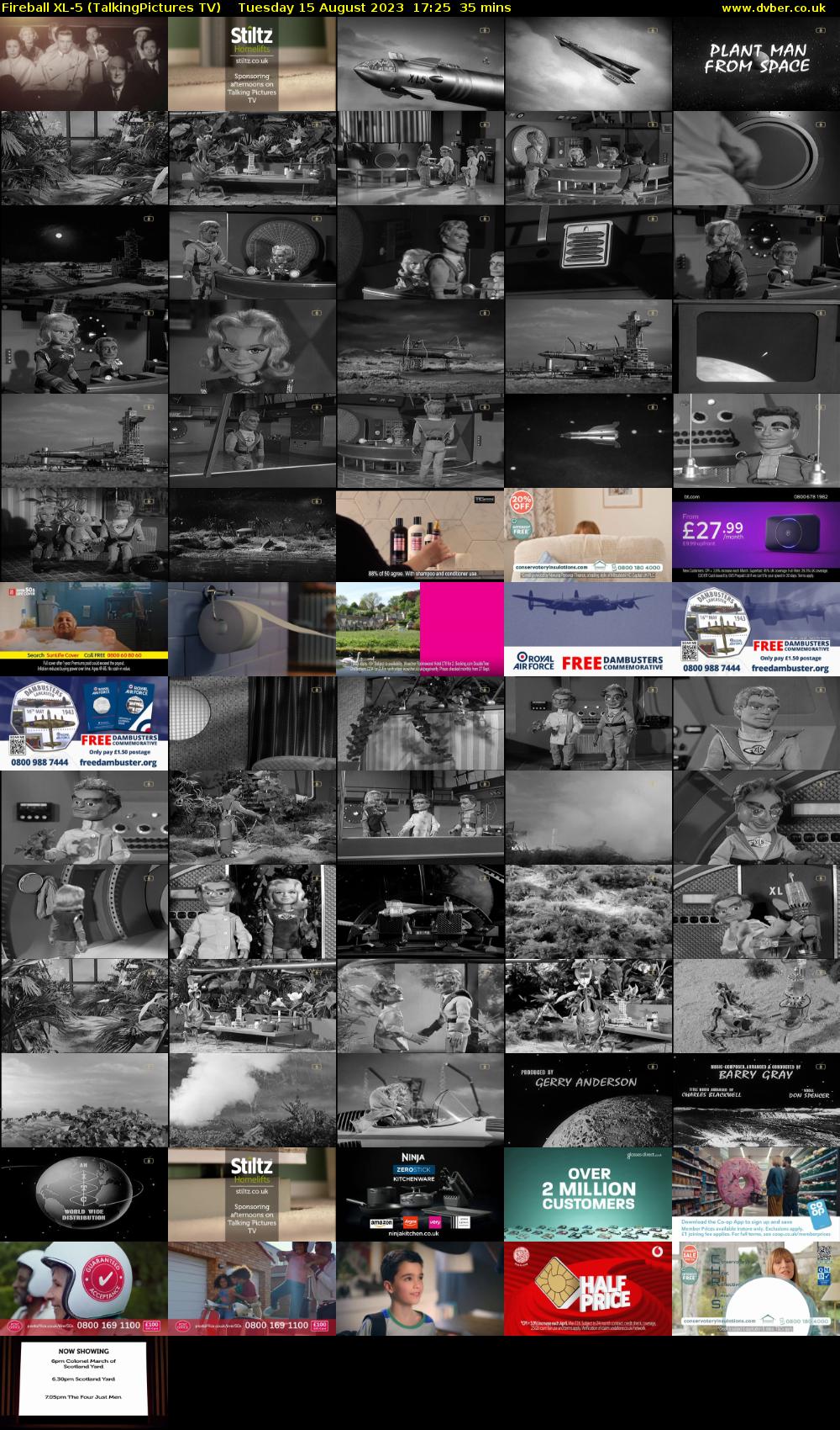 Fireball XL-5 (TalkingPictures TV) Tuesday 15 August 2023 17:25 - 18:00