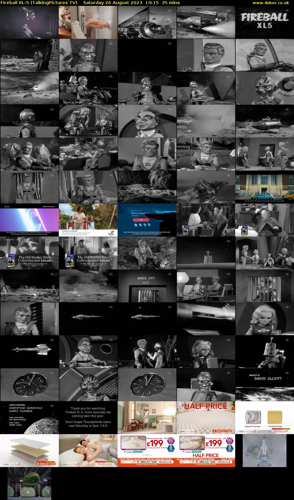 Fireball XL-5 (TalkingPictures TV) Saturday 26 August 2023 14:15 - 14:50