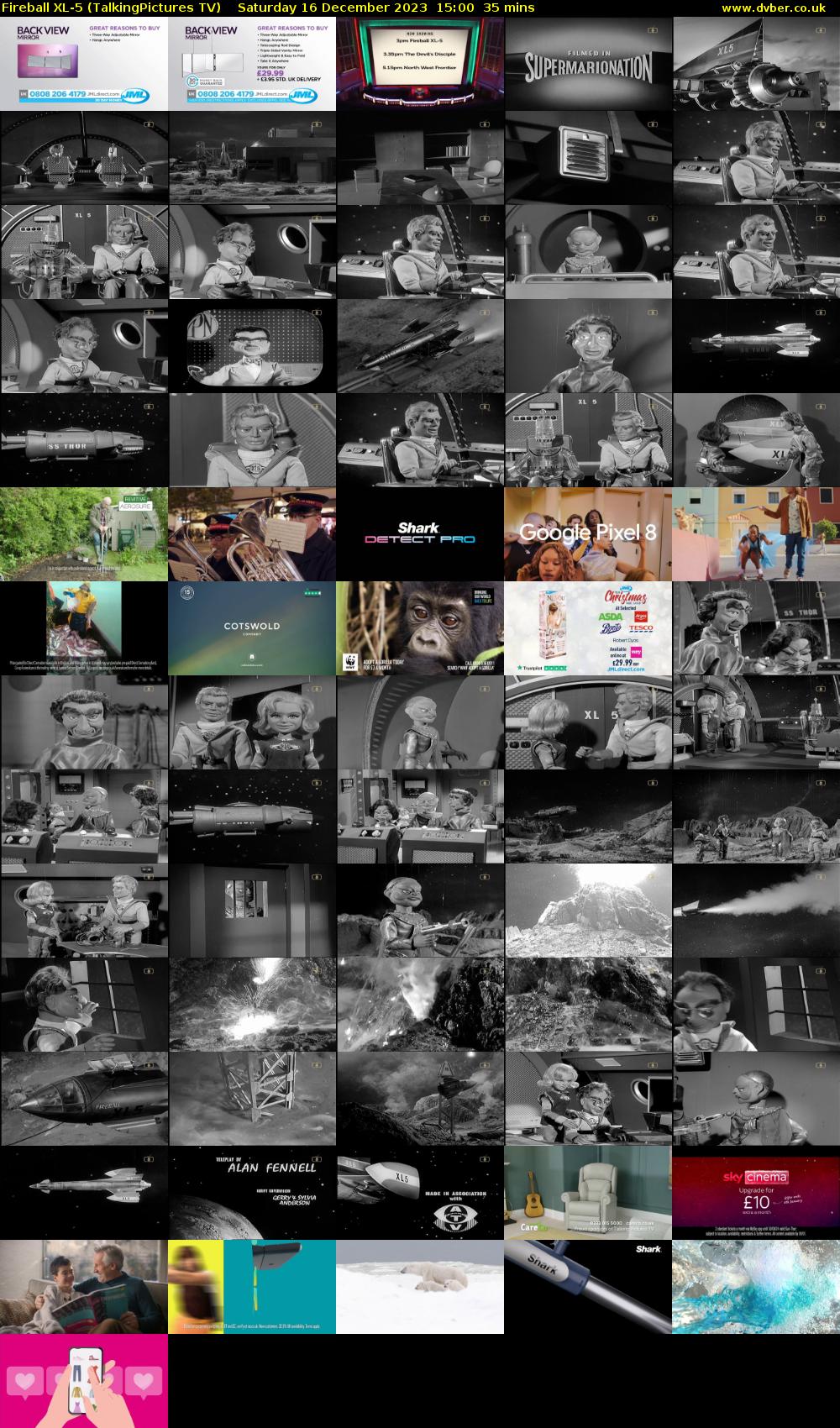 Fireball XL-5 (TalkingPictures TV) Saturday 16 December 2023 15:00 - 15:35