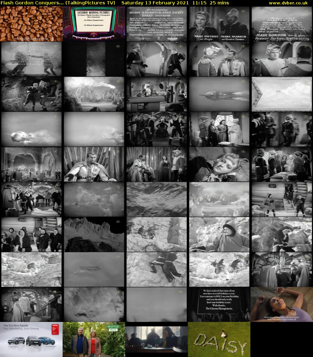 Flash Gordon Conquers... (TalkingPictures TV) Saturday 13 February 2021 11:15 - 11:40