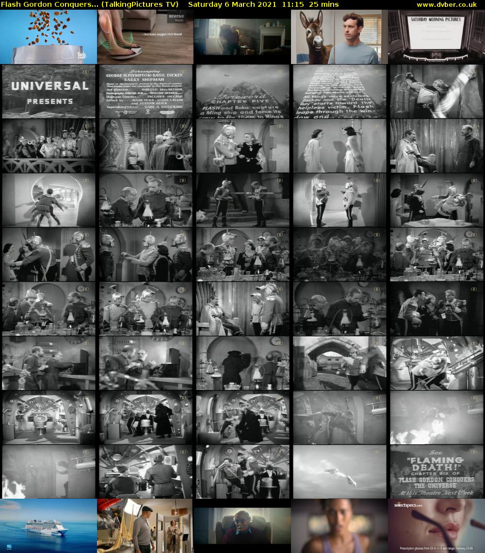 Flash Gordon Conquers... (TalkingPictures TV) Saturday 6 March 2021 11:15 - 11:40