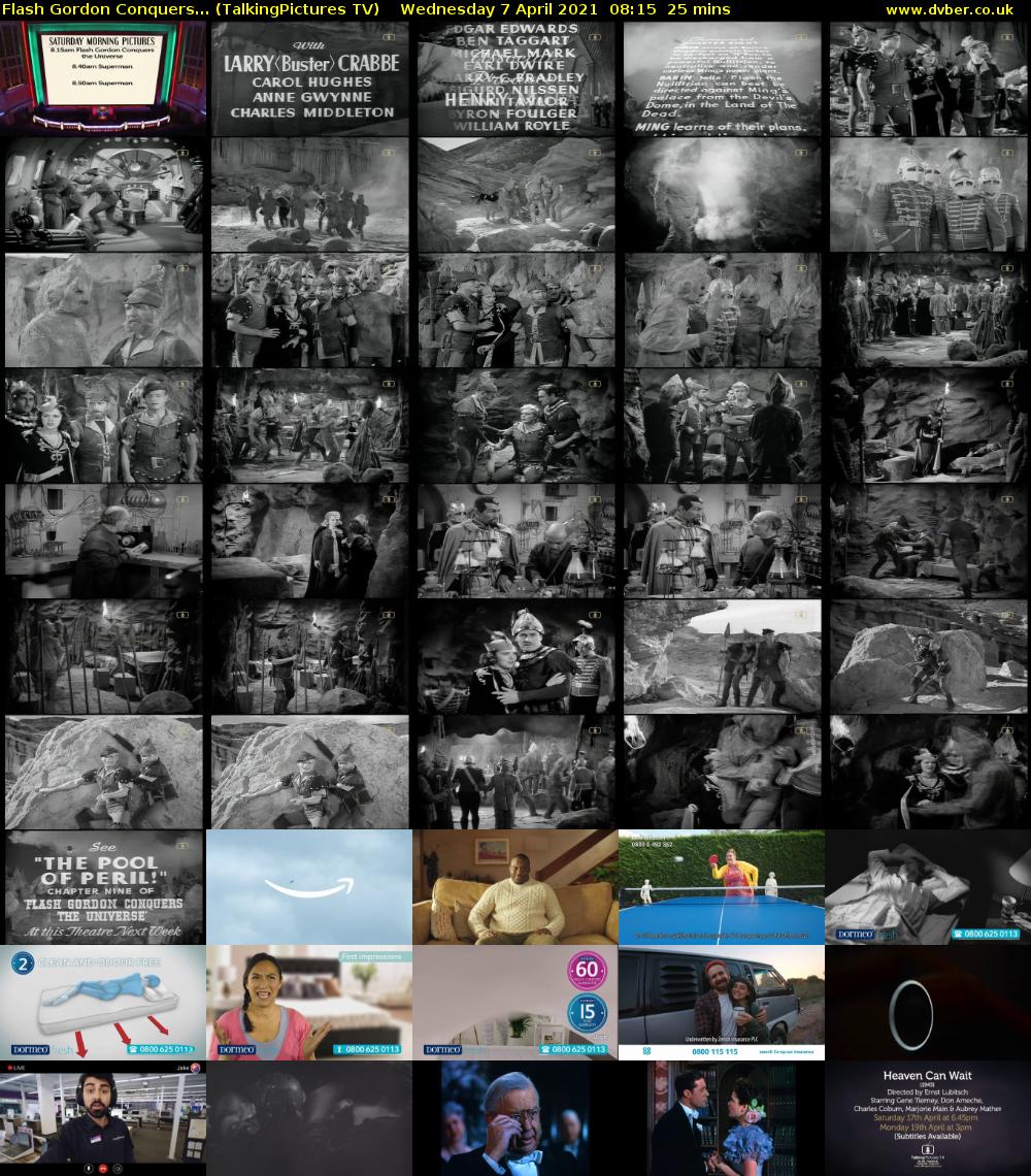 Flash Gordon Conquers... (TalkingPictures TV) Wednesday 7 April 2021 08:15 - 08:40