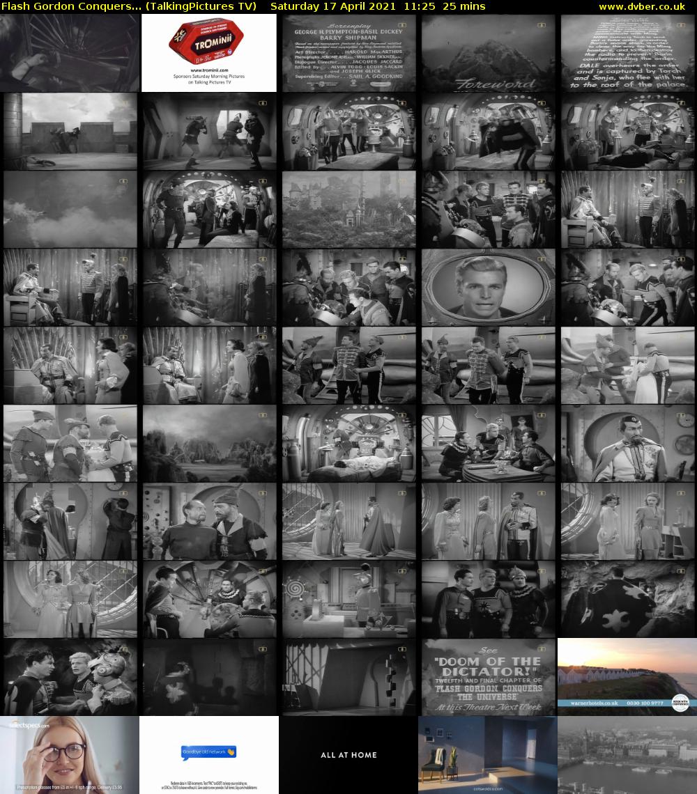 Flash Gordon Conquers... (TalkingPictures TV) Saturday 17 April 2021 11:25 - 11:50