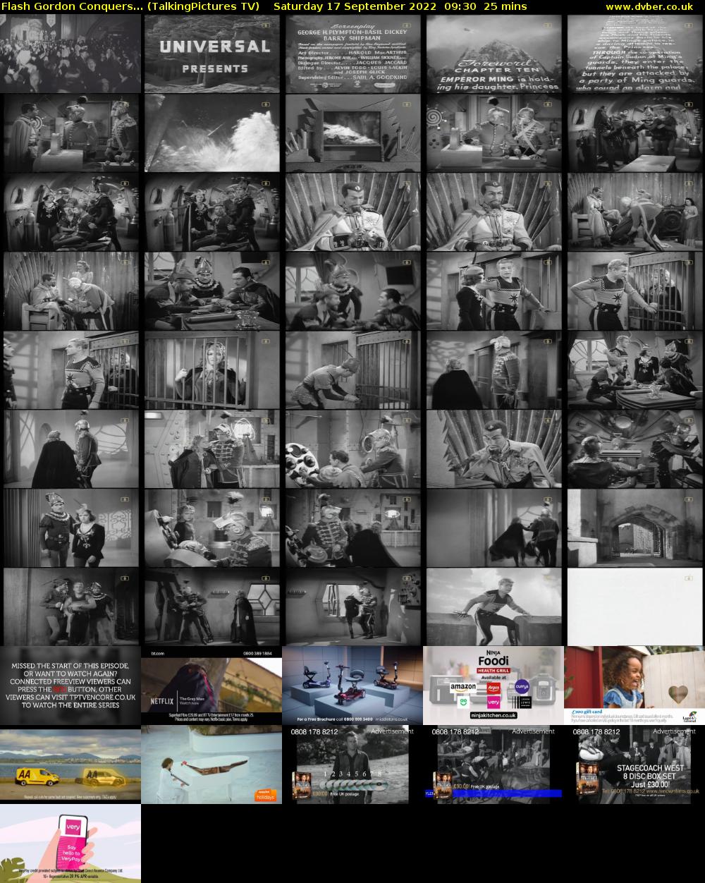 Flash Gordon Conquers... (TalkingPictures TV) Saturday 17 September 2022 09:30 - 09:55