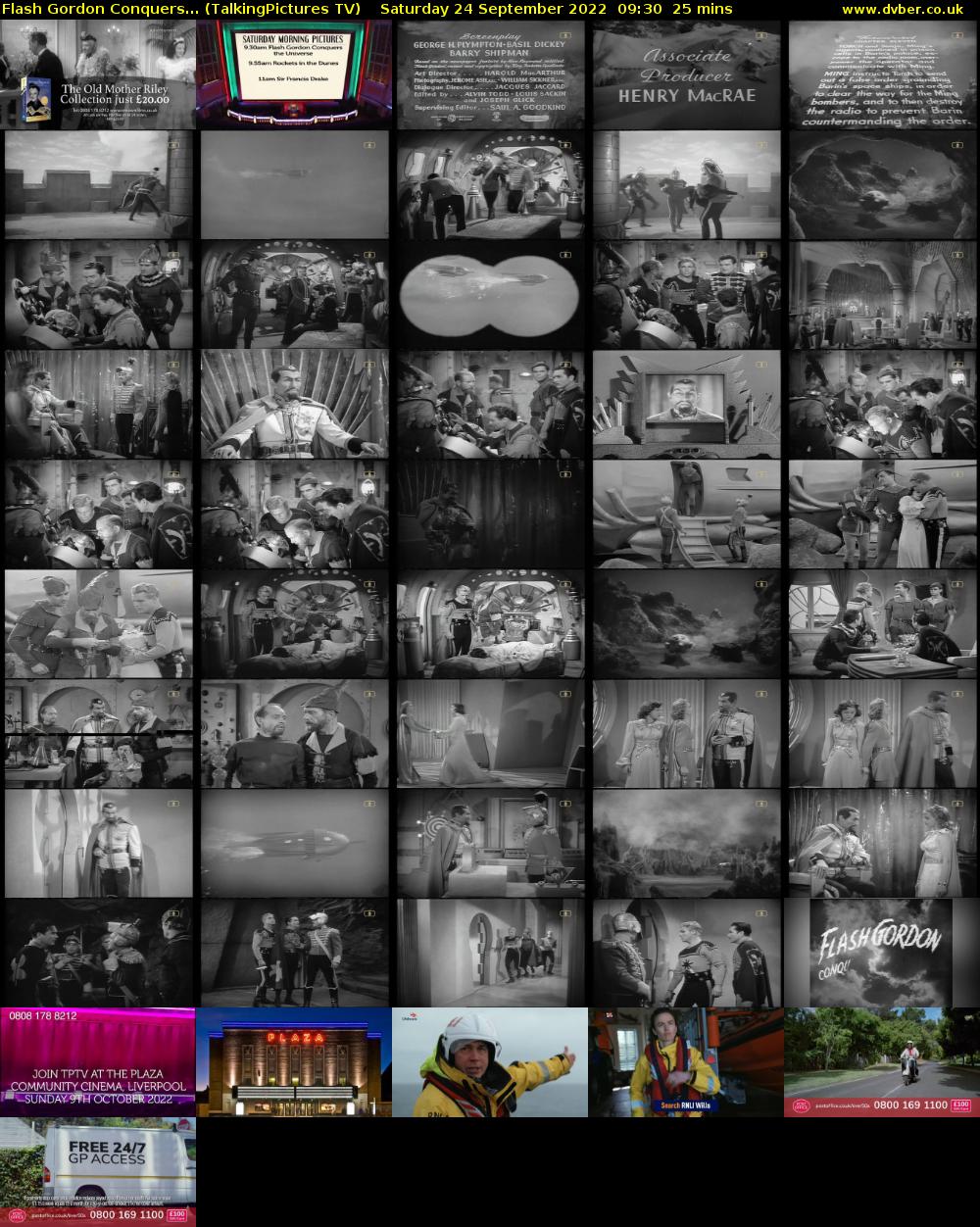 Flash Gordon Conquers... (TalkingPictures TV) Saturday 24 September 2022 09:30 - 09:55