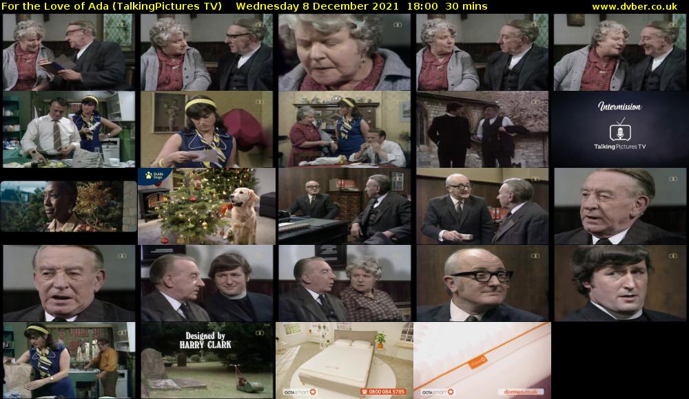 For the Love of Ada (TalkingPictures TV) Wednesday 8 December 2021 18:00 - 18:30