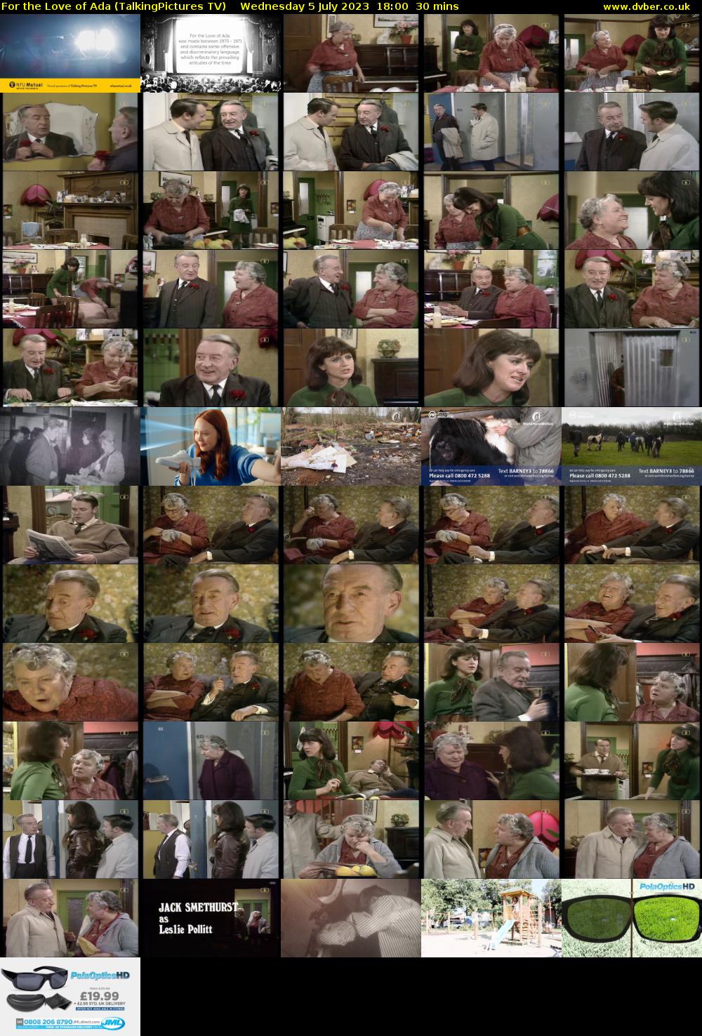 For the Love of Ada (TalkingPictures TV) Wednesday 5 July 2023 18:00 - 18:30