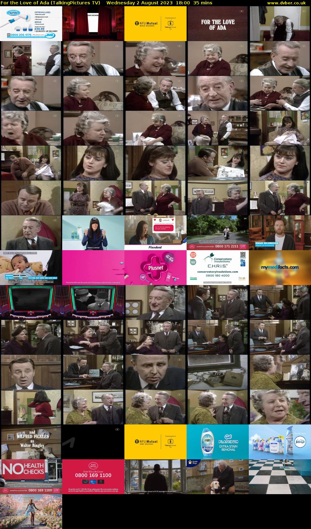 For the Love of Ada (TalkingPictures TV) Wednesday 2 August 2023 18:00 - 18:35