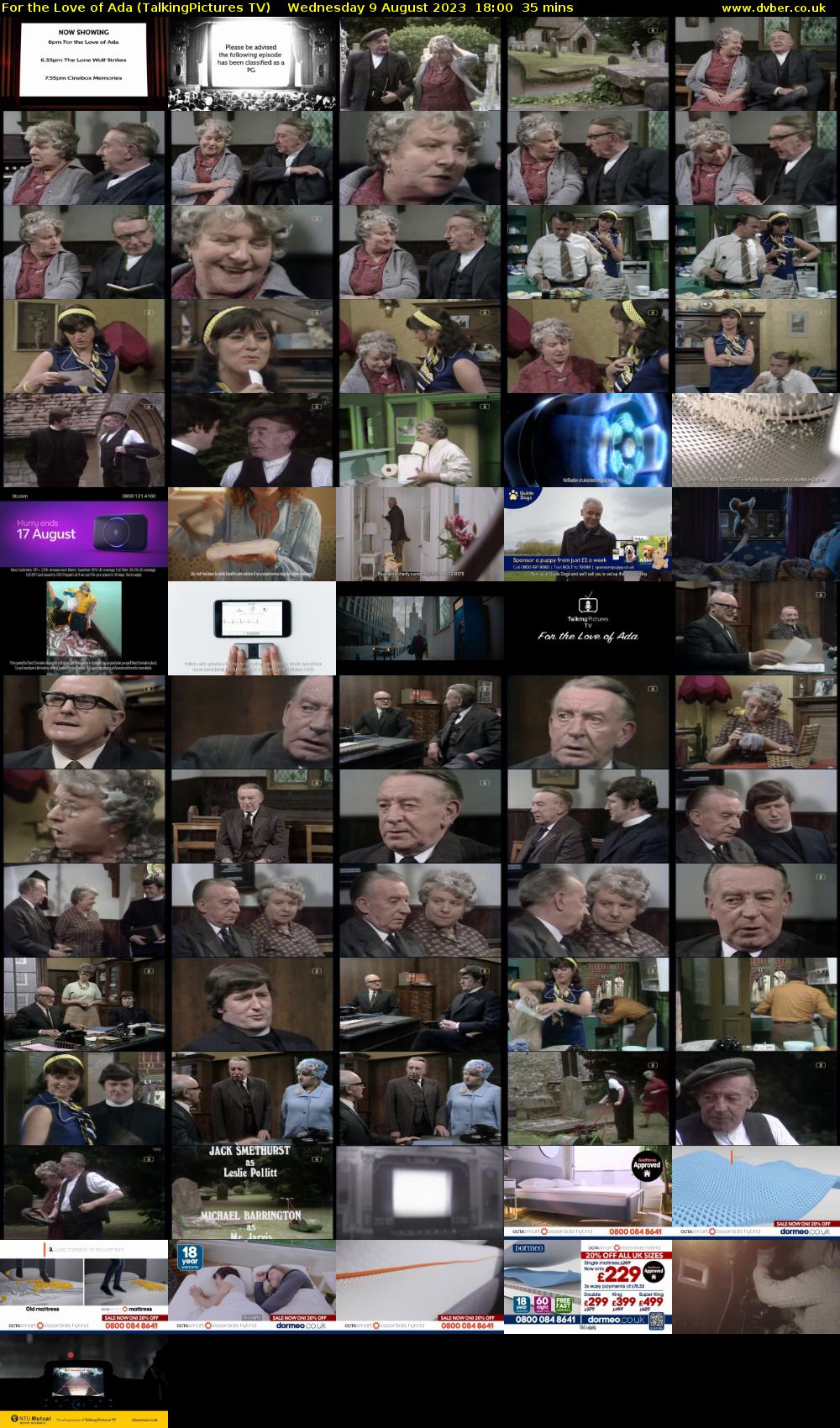 For the Love of Ada (TalkingPictures TV) Wednesday 9 August 2023 18:00 - 18:35