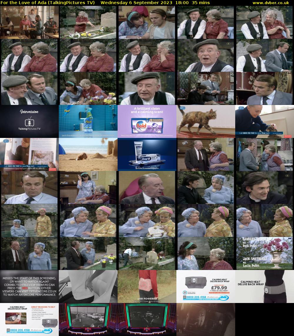 For the Love of Ada (TalkingPictures TV) Wednesday 6 September 2023 18:00 - 18:35