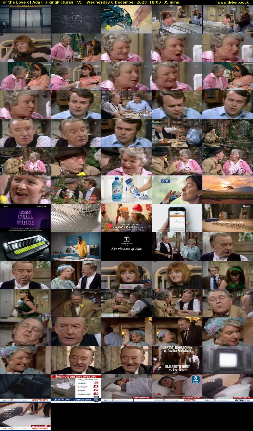 For the Love of Ada (TalkingPictures TV) Wednesday 6 December 2023 18:00 - 18:35