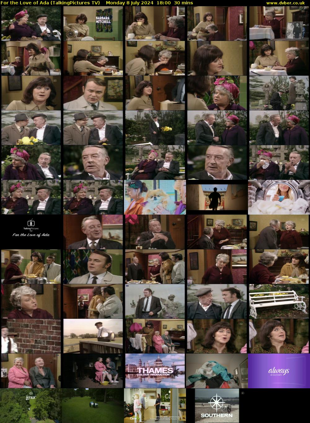 For the Love of Ada (TalkingPictures TV) Monday 8 July 2024 18:00 - 18:30