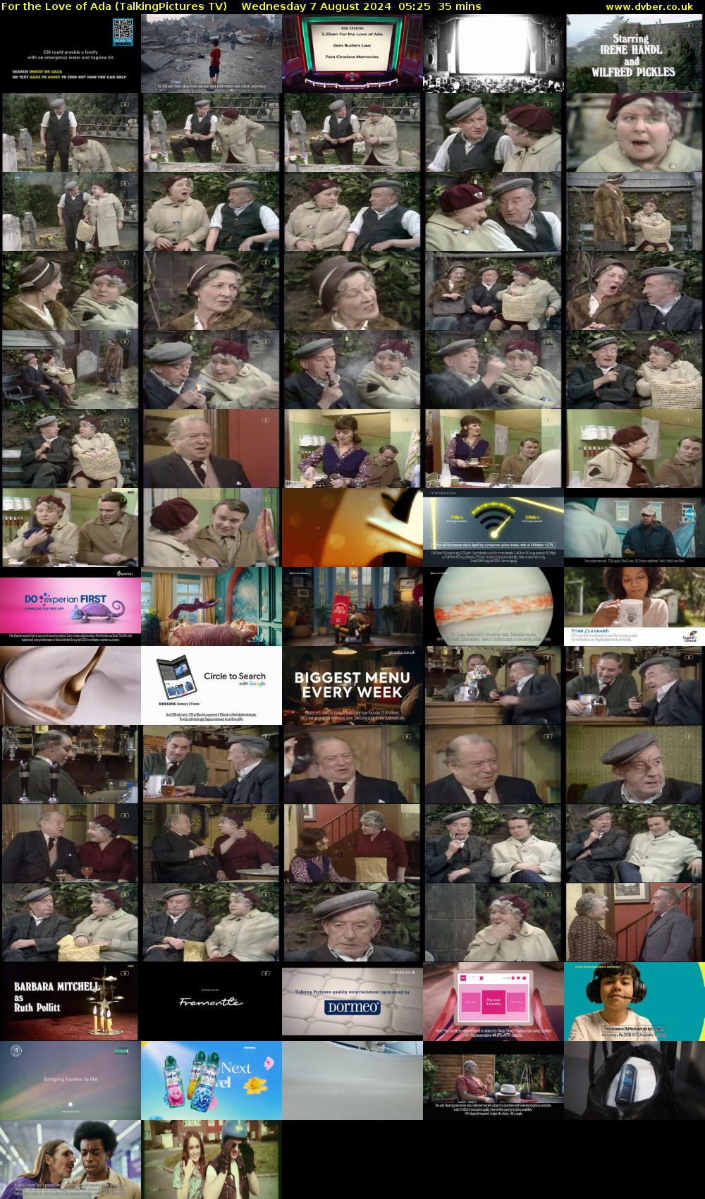 For the Love of Ada (TalkingPictures TV) Wednesday 7 August 2024 05:25 - 06:00