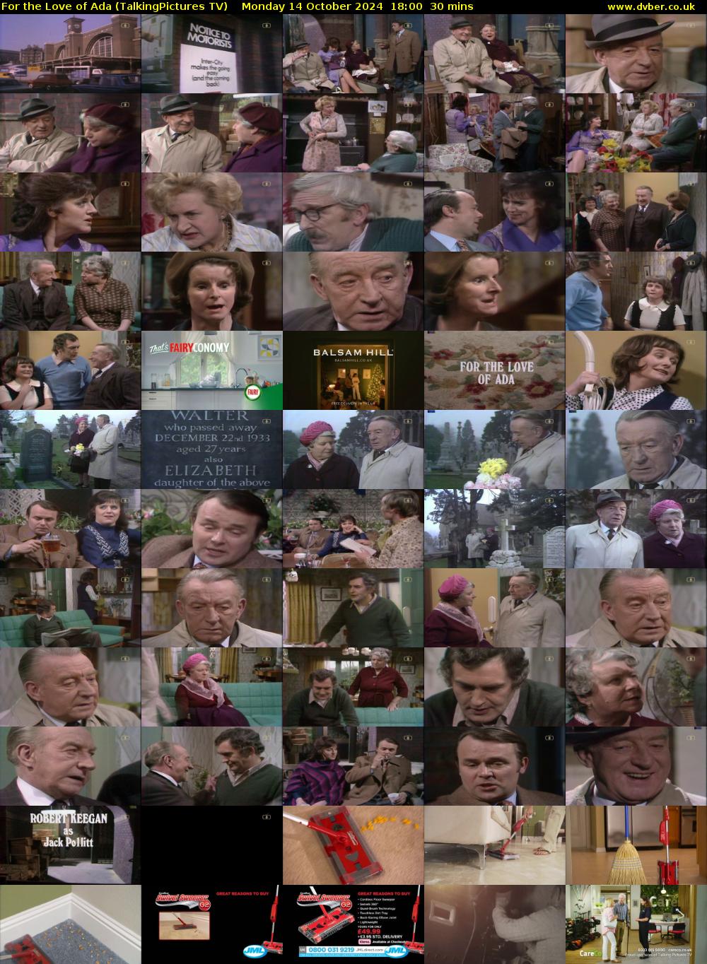 For the Love of Ada (TalkingPictures TV) Monday 14 October 2024 18:00 - 18:30