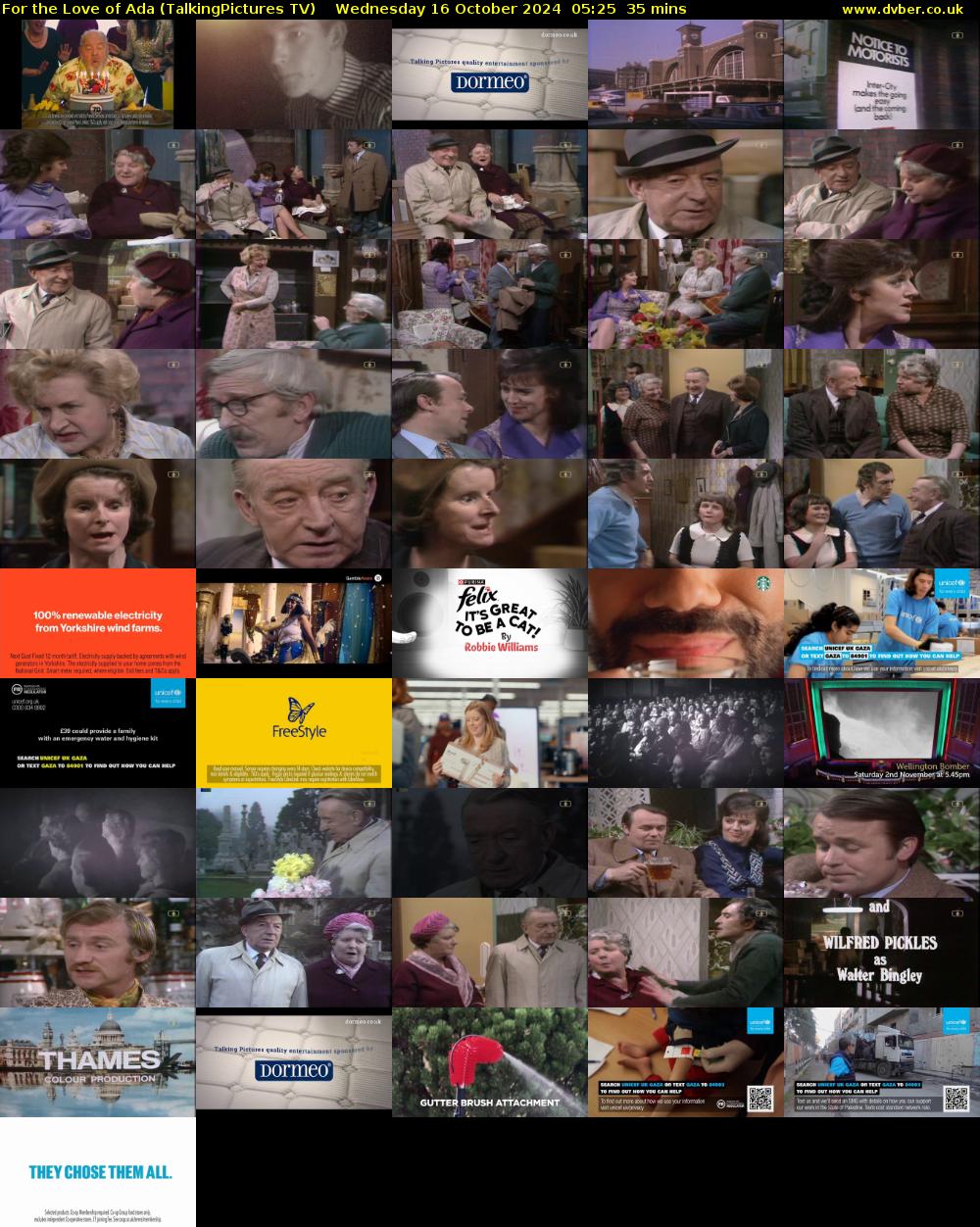 For the Love of Ada (TalkingPictures TV) Wednesday 16 October 2024 05:25 - 06:00