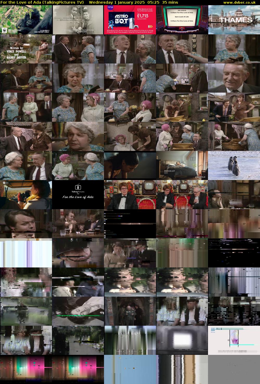 For the Love of Ada (TalkingPictures TV) Wednesday 1 January 2025 05:25 - 06:00