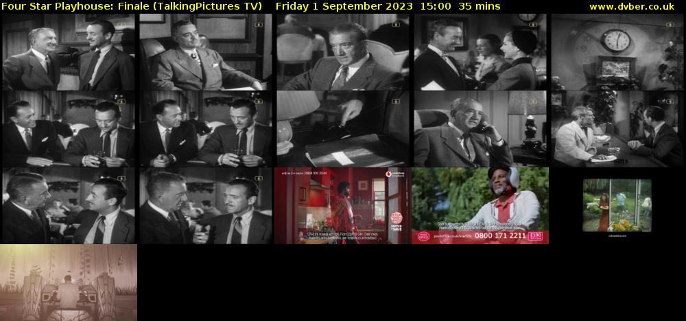 Four Star Playhouse: Finale (TalkingPictures TV) Friday 1 September 2023 15:00 - 15:35