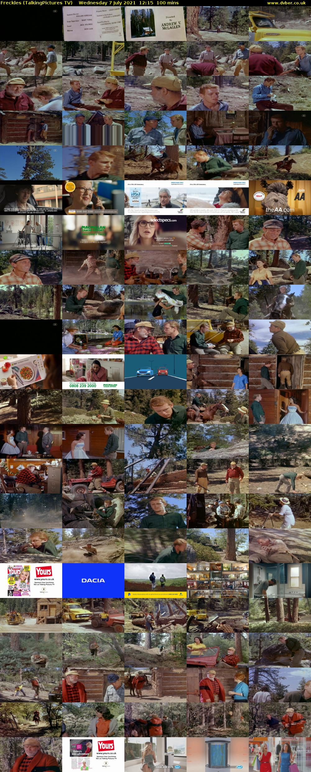 Freckles (TalkingPictures TV) Wednesday 7 July 2021 12:15 - 13:55