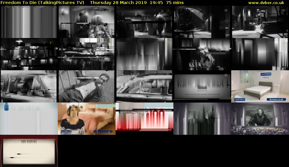 Freedom To Die (TalkingPictures TV) Thursday 28 March 2019 19:45 - 21:00