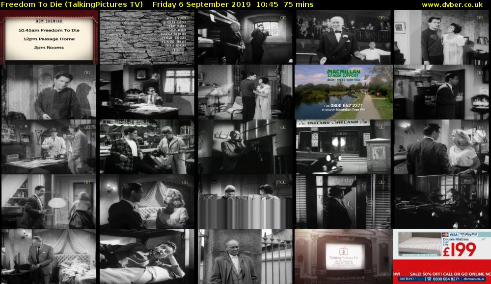 Freedom To Die (TalkingPictures TV) Friday 6 September 2019 10:45 - 12:00