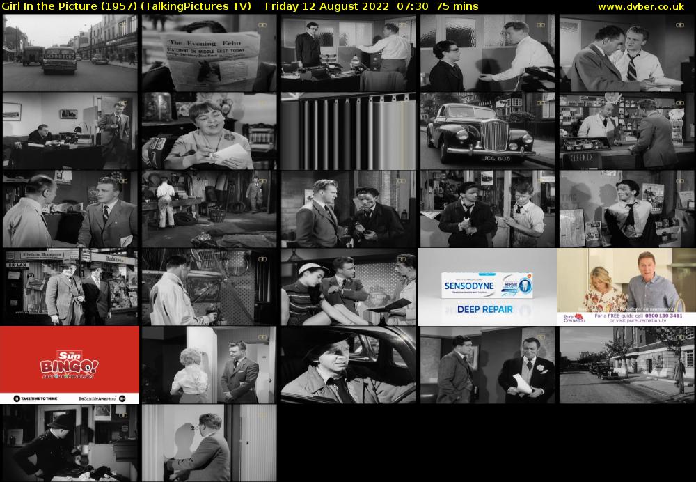 Girl In the Picture (1957) (TalkingPictures TV) Friday 12 August 2022 07:30 - 08:45