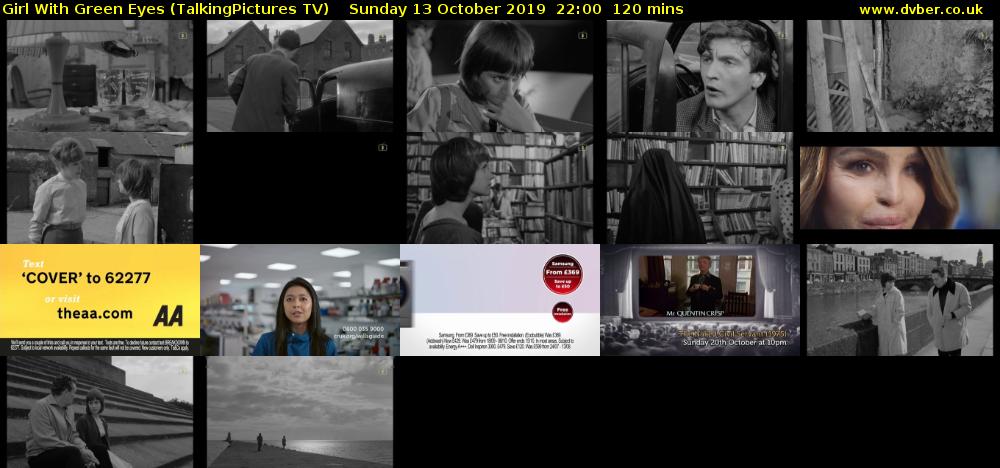 Girl With Green Eyes (TalkingPictures TV) Sunday 13 October 2019 22:00 - 00:00