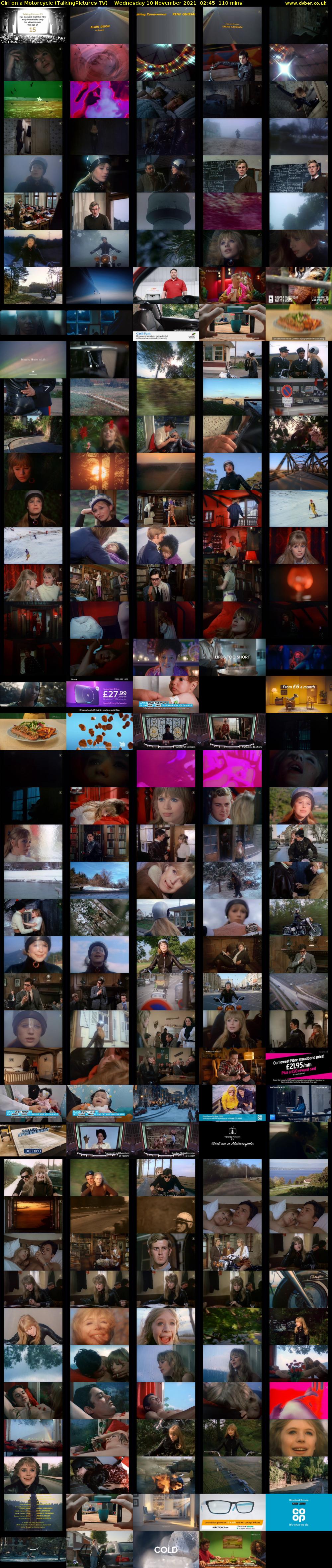 Girl on a Motorcycle (TalkingPictures TV) Wednesday 10 November 2021 02:45 - 04:35
