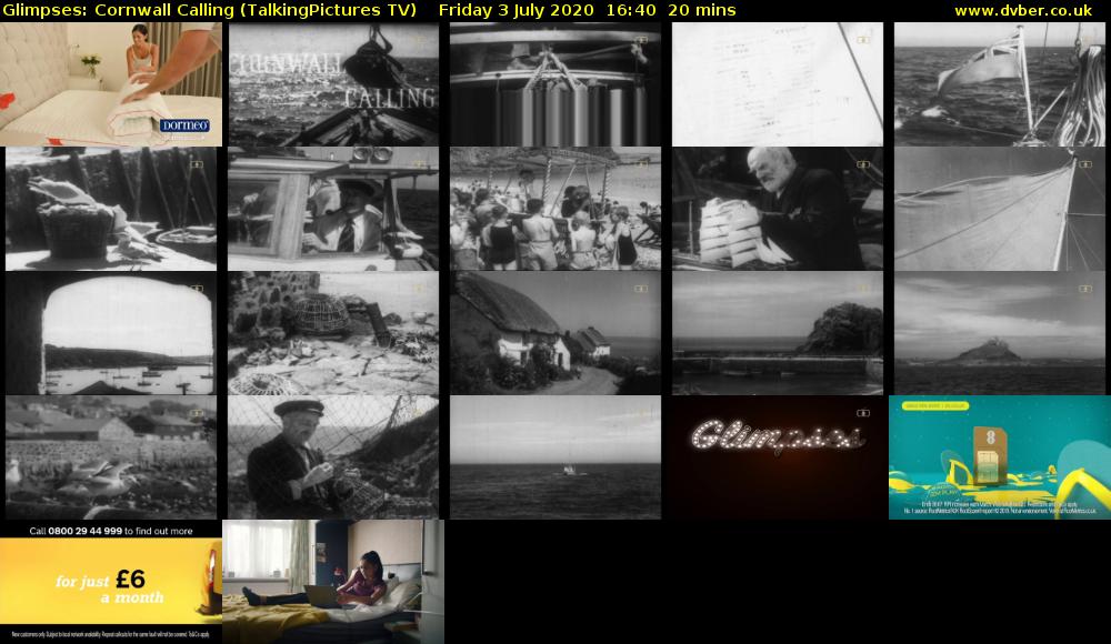 Glimpses: Cornwall Calling (TalkingPictures TV) Friday 3 July 2020 16:40 - 17:00