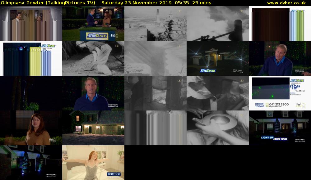 Glimpses: Pewter (TalkingPictures TV) Saturday 23 November 2019 05:35 - 06:00