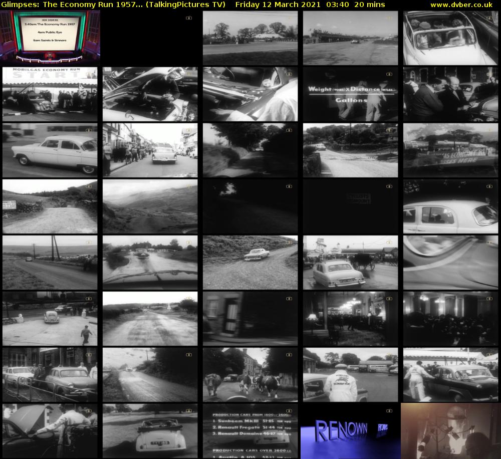 Glimpses: The Economy Run 1957... (TalkingPictures TV) Friday 12 March 2021 03:40 - 04:00