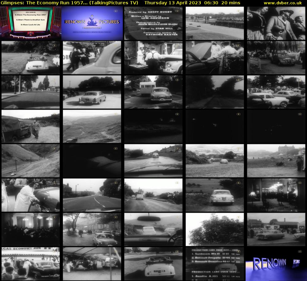 Glimpses: The Economy Run 1957... (TalkingPictures TV) Thursday 13 April 2023 06:30 - 06:50