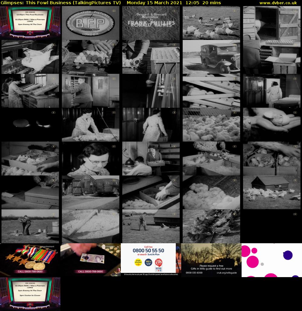 Glimpses: This Fowl Business (TalkingPictures TV) Monday 15 March 2021 12:05 - 12:25