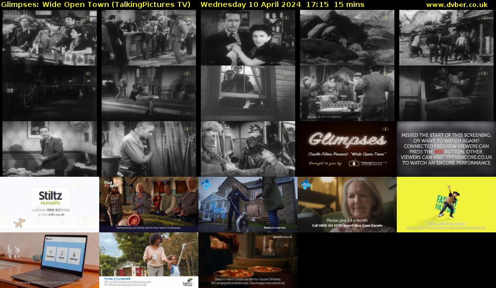 Glimpses: Wide Open Town (TalkingPictures TV) Wednesday 10 April 2024 17:15 - 17:30