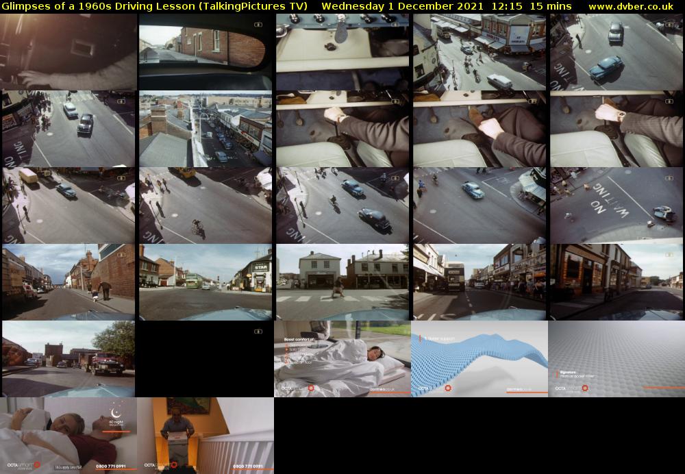 Glimpses of a 1960s Driving Lesson (TalkingPictures TV) Wednesday 1 December 2021 12:15 - 12:30