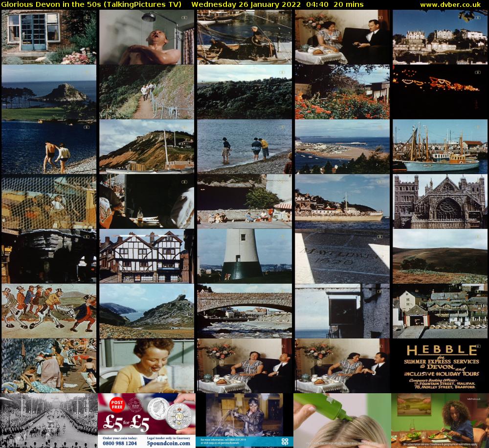 Glorious Devon in the 50s (TalkingPictures TV) Wednesday 26 January 2022 04:40 - 05:00