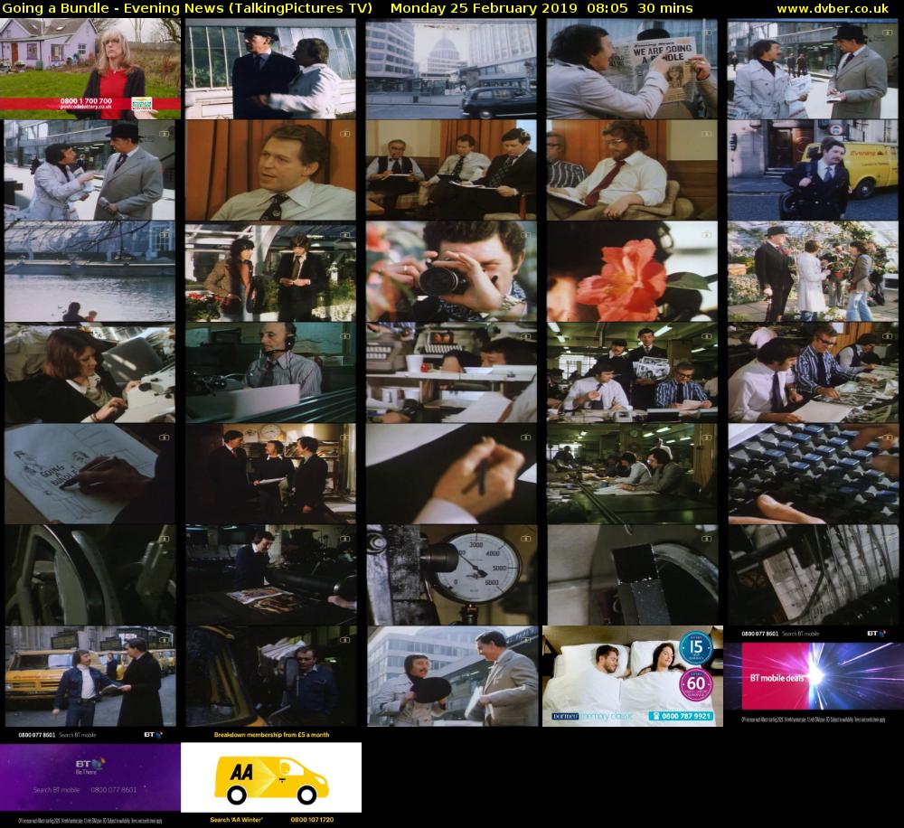Going a Bundle - Evening News (TalkingPictures TV) Monday 25 February 2019 08:05 - 08:35