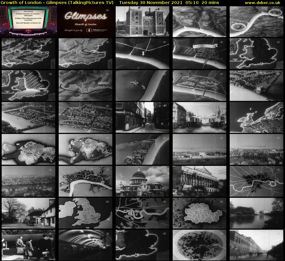 Growth of London - Glimpses (TalkingPictures TV) Tuesday 30 November 2021 05:10 - 05:30