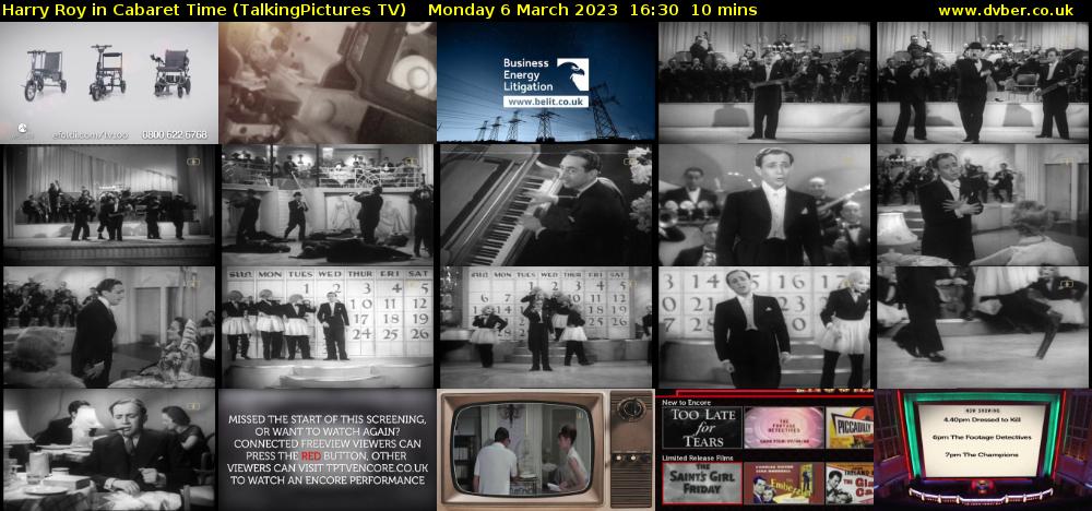 Harry Roy in Cabaret Time (TalkingPictures TV) Monday 6 March 2023 16:30 - 16:40