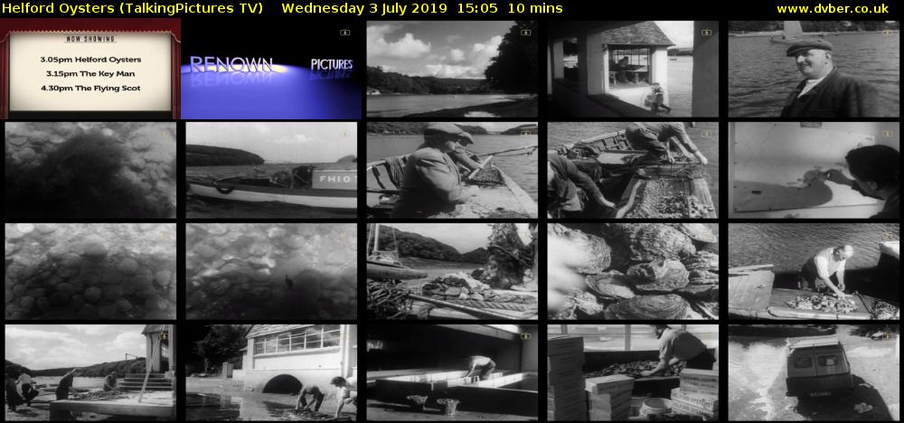 Helford Oysters (TalkingPictures TV) Wednesday 3 July 2019 15:05 - 15:15