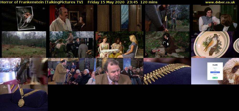 Horror of Frankenstein (TalkingPictures TV) Friday 15 May 2020 23:45 - 01:45